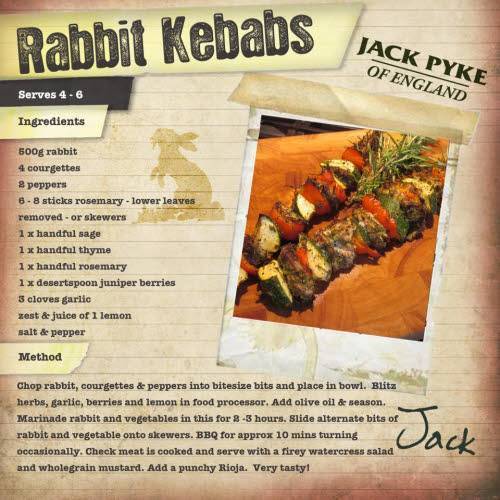 Jack Pyke Rabbit Kebabs